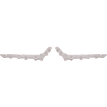 Rear, Driver and Passenger Side Bumper Bracket, Sedan