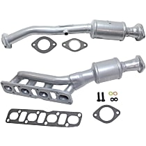 Front and Rear, Driver Side Catalytic Converters, Federal EPA Standard, 46-State Legal (Cannot ship to or be used in vehicles originally purchased in CA, CO, NY or ME)