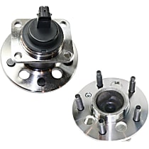 Rear, Driver and Passenger Side Wheel Hub, 5 Lugs, With Bearing, With Sensor