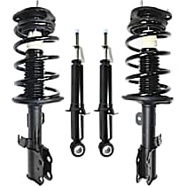Front and Rear, Driver and Passenger Side Shock and Fully Loaded Strut, Front Wheel Drive