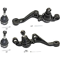 Front, Driver and Passenger Side, Upper and Lower Ball Joint