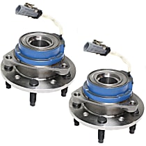 Front, Driver and Passenger Side Wheel Hub, 5 Lugs, With Bearing, With Sensor, FWD