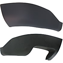 Rear, Driver and Passenger Side Bumper End, Textured Plastic