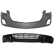 Front, Upper and Lower Primed Bumper Cover