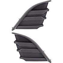 Front, Driver and Passenger Side Bumper Grille, Textured Black