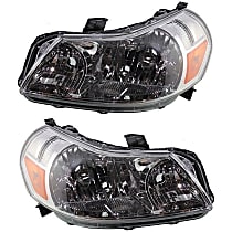 Driver and Passenger Side Headlights, Without bulb(s), Halogen