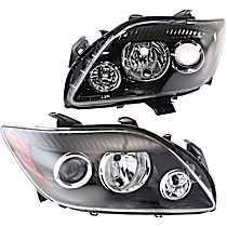 Driver and Passenger Side Halogen Headlight, Without bulb(s), For Models Without Base Package, OE Replacement