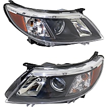 Driver and Passenger Side Halogen Headlight, With bulb(s), OE Replacement