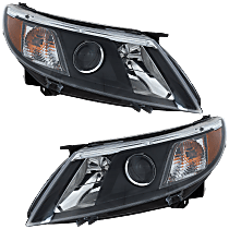 Driver and Passenger Side Halogen Headlight, With bulb(s), OE Replacement,, CAPA Certified