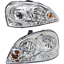 Driver and Passenger Side Headlights, With bulb(s), Halogen