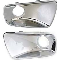 Front, Driver and Passenger Side Fog Light Trims, Chrome