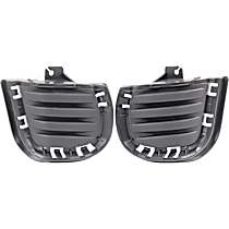 Front, Driver and Passenger Side Fog Light Cover, For Models Without Fog Lights, Textured Black, CAPA Certified