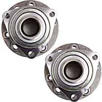 Front, Driver and Passenger Side Wheel Hub, 5 Lugs, With Bearing