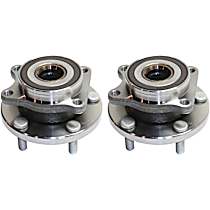 Front, Driver and Passenger Side Wheel Hubs, With Bearing