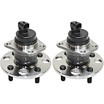 Rear, Driver and Passenger Side Wheel Hub, 4-Wheel ABS, 4 Lugs, With Bearing, With Sensor