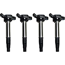 Ignition Coils, Rectangular Connector, Set of 4