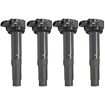 Ignition Coils, Set of 4, 4 Cylinder, 2.5 Liter, Naturally Aspirated Engine, with 4 Ignition Coil on Plugs