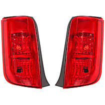 Driver and Passenger Side Halogen Tail Light, Without bulb(s), OE Replacement