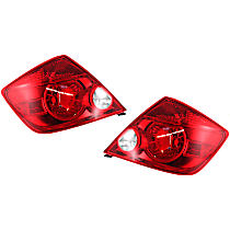 Driver and Passenger Side Halogen Tail Light, Without bulb(s), OE Replacement