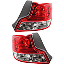 Driver and Passenger Side Halogen Tail Light, Without bulb(s), OE Replacement