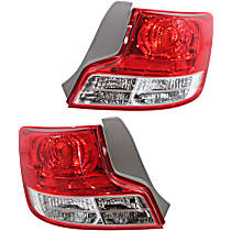 Driver and Passenger Side Halogen Tail Light, Without bulb(s), OE Replacement