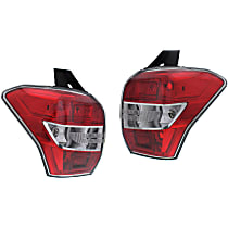 Driver and Passenger Side Tail Lights, Without bulb(s), Halogen