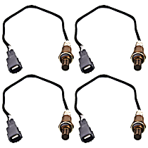 After Catalytic Converter Oxygen Sensor, FI, Naturally Aspirated, GAS, B1S2, Set of 4, 4-wire, 2.5L 4Cyl