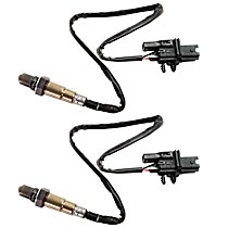 Before Catalytic Converter Oxygen Sensor, enginedesignationname: QG18DE, FI, Naturally Aspirated, GAS, B1S1, Set of 2, 5-wire, 1.8L 4Cyl