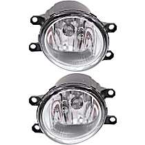 Front, Driver and Passenger Side Halogen Fog Light, With bulb(s), OE Replacement, CAPA Certified