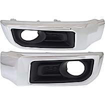Front, Driver and Passenger Side Fog Light Trim, For Models With Chrome Trim, Without Nightshade Edition, Primed