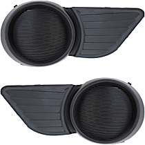 Fog Light Cover - Front, Driver and Passenger Side, Black