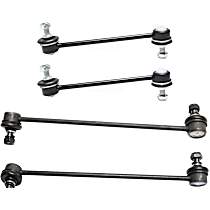Front and Rear, Driver and Passenger Side Sway Bar Link, Front Wheel Drive