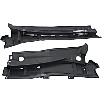 Wiper Cowl Grilles, Textured Black
