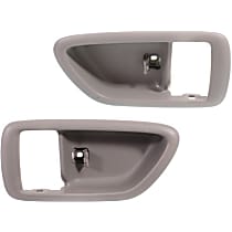 Front or Rear, Driver and Passenger Side, Interior, Door Handle Trim, Gray