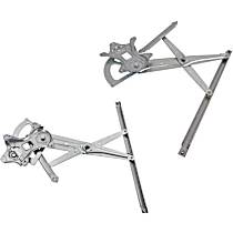 Front, Driver and Passenger Side Power Window Regulators, without Motor