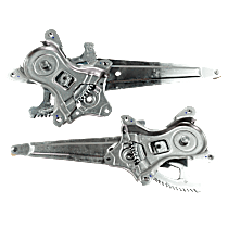Rear, Driver and Passenger Side Power Window Regulator, Without Motor