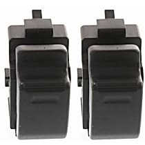 Front or Rear Window Switches, Black, 1-Button