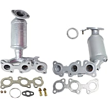 Firewall Side and Radiator Side Catalytic Converters, Federal EPA Standard, 46-State Legal (Cannot ship to or be used in vehicles originally purchased in CA, CO, NY or ME)