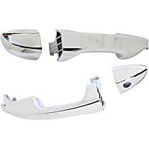 Front, Driver and Passenger Side Chrome Exterior Door Handle