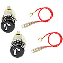 Cigarette Lighters - Black, Minor Modifications Required, Set of 2, Universal