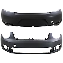 Front Bumper Cover Compatible with 2012-2016 Volkswagen Beetle Primed Convertible//Hatchback