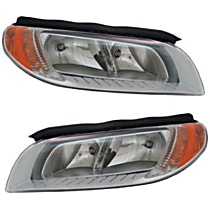 Driver and Passenger Side Headlights, With bulb(s), Halogen