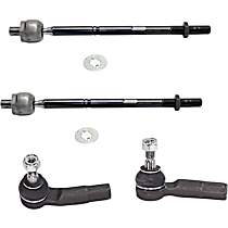 Front, Driver and Passenger Side, Inner and Outer Tie Rod Ends