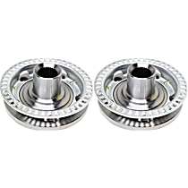 Driver and Passenger Side Wheel Hubs, Without Bearing, 5 x 3.94 in. Bolt Pattern