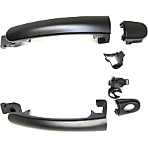 Front, Driver and Passenger Side Exterior Door Handles, Primed, Front Driver Side - With Key Hole; Front Passenger Side or Rear Driver or Passenger Side - Without Key Hole