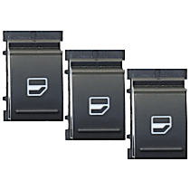Window Switches, Black, 1 Button