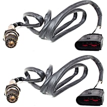 After Catalytic Converter, Driver and Passenger Si Oxygen Sensor, Engine Designation: BEL, FI, Turbocharged, GAS, Set of 2, 4-wire, 6 Cyl 2.7L