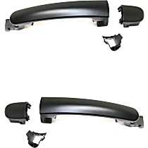 Front, Driver and Passenger Side Exterior Door Handle, Primed, Without Key Hole