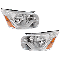 Driver and Passenger Side Halogen Headlight, With bulb(s), OE Replacement