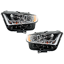 Driver and Passenger Side Halogen Headlight, With bulb(s), For Models Without Sport Appearance Package, OE Replacement, CAPA Certified